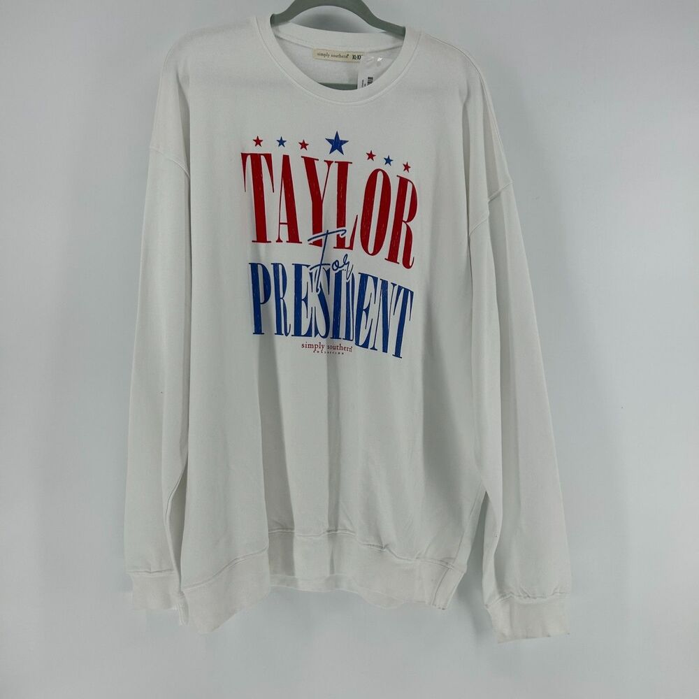 Simply Southern Taylor for President Crewneck Sweatshirt Size XL-XXL 4th of July